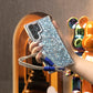 Glitter Glitter Transparent Strong Magnetic Phone Case With Weave Diamond Wristband For Samsung S25Ultra S24 S23 A14 A15 A16 A24 A25 A34 A35 A54 A55 Metal Frame Shockproof Acrylic Hard Cover