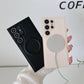 For Samsung S25Ultra S25 S24 S23 Phone Case, Luxury Slim Magnetic Matte Leather Emboss Pattern Len Protection Shockproof Hard Full Cover