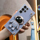 Astronaut Holder Crossbody Lanyard Phone Case For Samsung S25 S24 S23 S22 S21 Note20 Soft TPU Back Cover