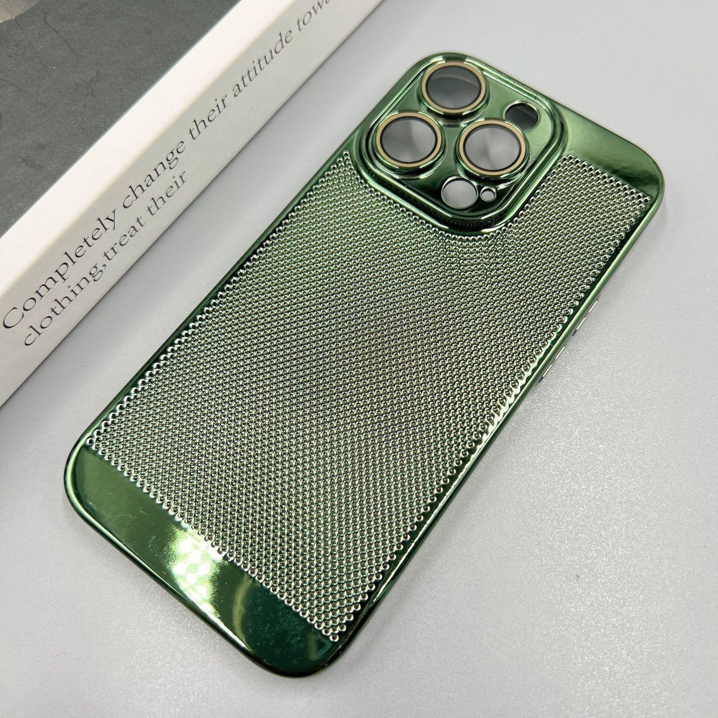 Ultra Slim Plating PC with Len Protector Cooling Phone Case For iPhone 16ProMax 15 14 13 12 Shockproof Hard Full Cover