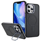 Two-Tone Matte Transparent Anti-Dust Anti-Fall Bumper Shockproof Strong Magnetic Phone Case With Metal Camera Kickstand for iPhone 16ProMax 16 15 14 13 12 11 XR Bumper Hard Cover