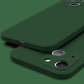 Für iPhone 16 15 14 Pro Max Handyhülle, Schlanke, matte, dünne, luxuriöse, quadratische, weiche, flüssige Silikon-Schutzhülle mit stoßfester Rückseite mit Mikrofaser-Innenfutter