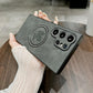 For Samsung S25Ultra S25Edge S24 S23 S22 S21 Note20 Case, Maple Leaf Pattern Matte Suede Leather Magnetic Shockproof Anti-Slip Hard Phone Case