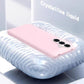Luxury Lovely Liquid Silicone Jelly style Precision Len Protection Phone Case For Samsung S25Ultra S24FE S25 S24 S23, Soft Skin Feel Silicone Shockproof Soft Cover With Microfiber Lining