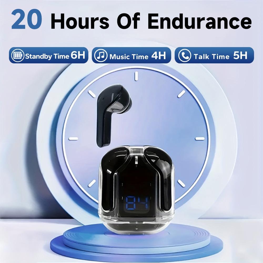 Multiple Colors TWS True Wireless Gaming Earphones ENC Noise Reduction, LED Digital Power Display, In-Ear Comfort, Touch Control, Long Battery Life