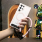 Transparent Magnetic Shockproof Hard Phone Case With Multifunctional Climbing Rope For Samsung S25 S25Plus S25Ultra S24 S24FE S24Plus S24Ultra Candy Color Edges Clear Acrylic Cover