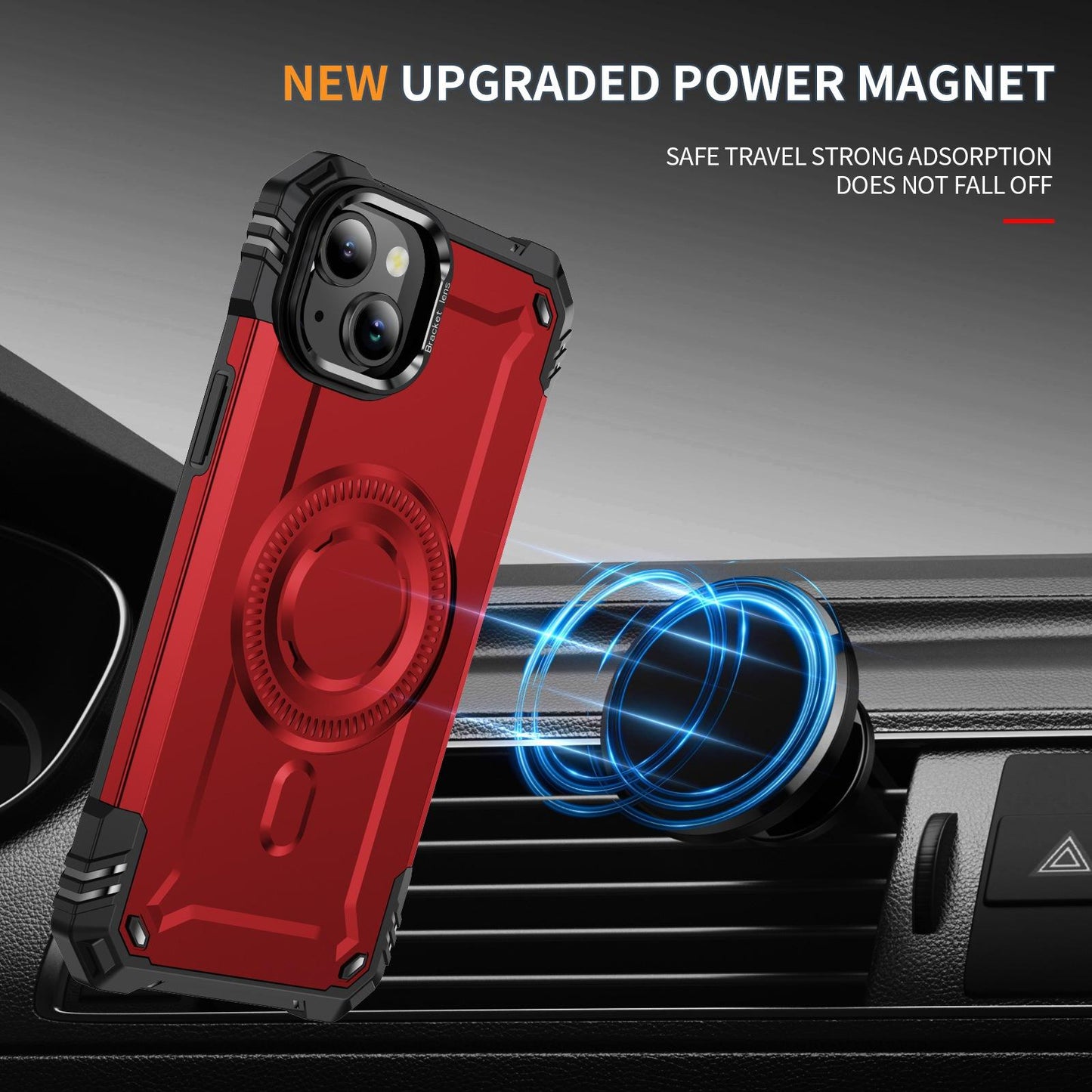 Anti-Dust Four Corner Anti-Fall Heavy Duty Protection Shockproof Strong Magnetic Phone Case With Camera Kickstand for iPhone 16ProMax 16 15 14 13 12 11 XR Hard Full Cover