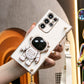 Astronaut Holder Crossbody Lanyard Phone Case For Samsung S25 S24 S23 S22 S21 Note20 Soft TPU Back Cover