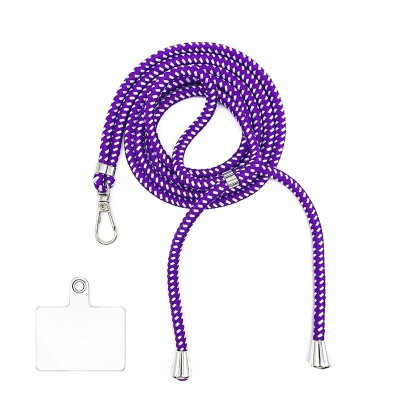 6MM Colorful Adjustable Crossbody Phone Lanyard Strap Mobile Phone Hanging Rope Detachable Rotatable Clasp Phone Neck Straps Anti-lost Lanyards for Telephone Jewelry