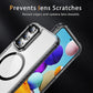 HD Transparent Anti-Dust Four Corner Anti-Fall Bumper Shockproof Strong Magnetic Phone Case With Metal Camera Kickstand for Samsung S25Ultra S24 S23FE S23 A14 A15 A25 A35 A54 A55