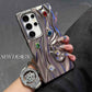 For Samsung S25Ultra S25 S24 A56 A55 A54 A36 A35 A26 A25 A16 A15, Rhinestone Fancy Shape Cool Wrinkled Tin Foil Pattern Plating Hollow Heat Dissipation Case Cooling Soft Back Cover