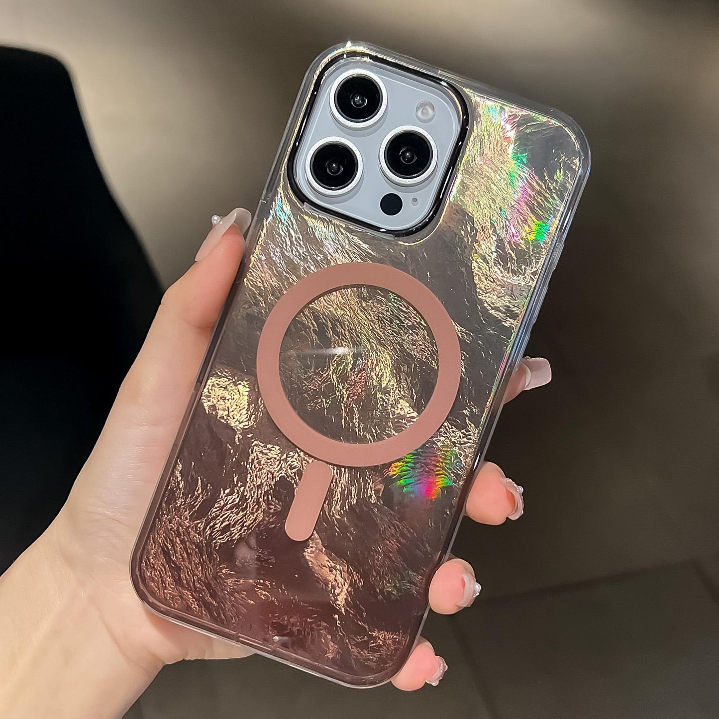 Glacier Texture Magsafe Wireless Charging Case For Samsung S25 S24 S23 S22 Ultra Plus FE Gradient Magnetic Back Cover