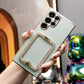 3D Crystal Square Holder Plating Phone Case For Samsung S25 S24 S23 S22 S21 Note20