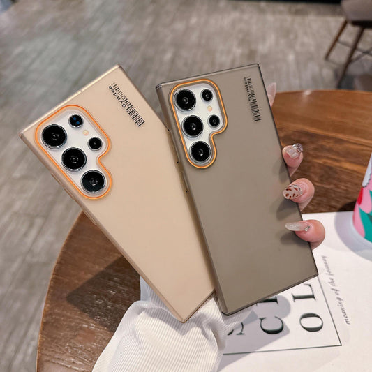 Matte Clear Two-tone Slim PC Phone Case For Samsung S25Ultra S24 S23 S22 S21 Note20Ultra Transparent Skin Feel Bumper Shockproof Hard Full Cover