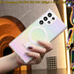 For Samsung S25Ultra S25 S24FE S24 S23 S22 Plus Ultra ZFlip6 ZFold6 5 4 3 Case, Clear Laser Colorful Magnetic, Glitter Luxury Elegant Case Camera Protection Shockproof Hard Cover