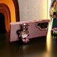 For Samsung S25Ultra S25 S24 S23 S22 Plus Ultra Case, Clear Rhinestone Candy Bear Kickstand, Glitter Luxury Elegant Plating Case Camera Protection Shockproof Soft Cover