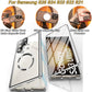 HD Clear Magnetic Double Sided Tempered Glass Front Matte Magnetic Ring Back Phone Case For Samsung S25Ultra S25 S24 S23 S22 S21 Aluminum Alloy Frame Full Cover [Not Support Fingerprint]