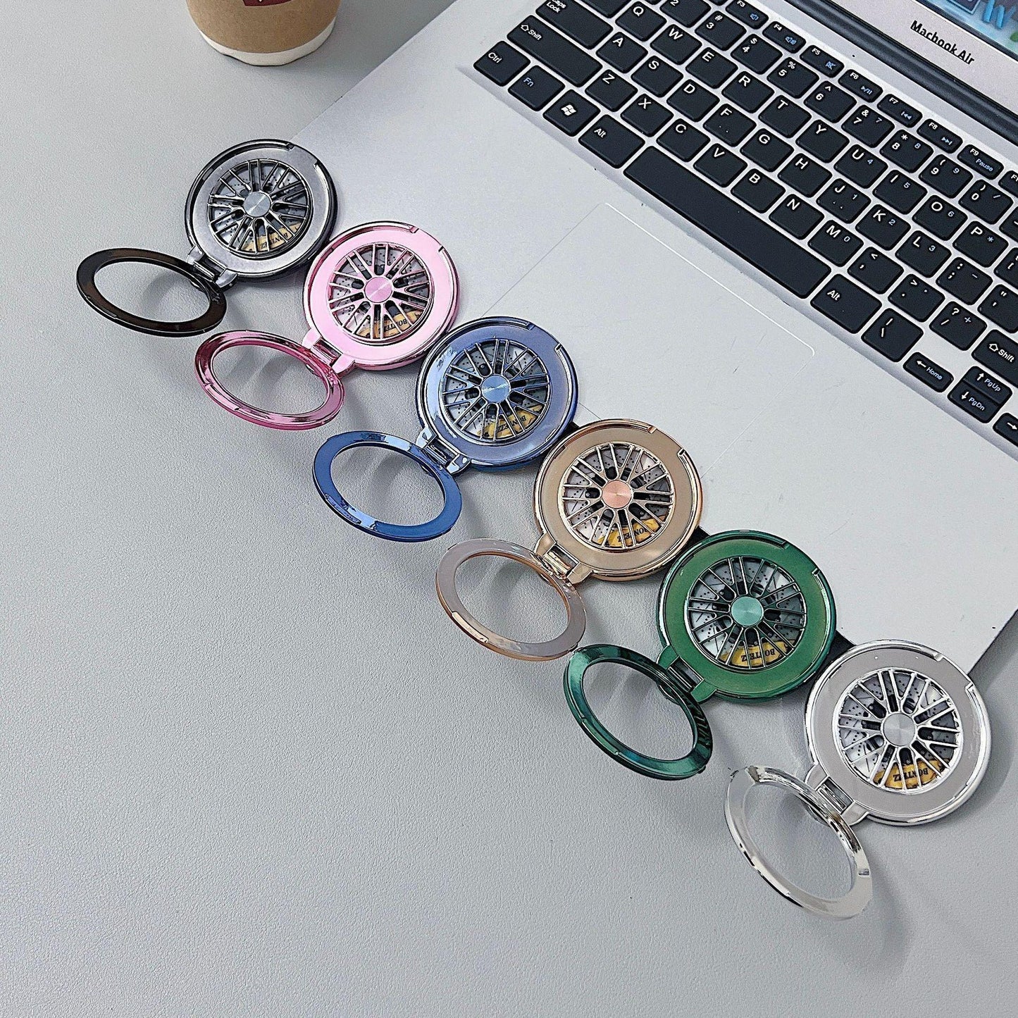 Luxury Multi-color Spinning Magnetic 360 Degree Rotation Kickstand for iPhone Smart Phone Back Rotating Sticker Socket Bracket For Magsafe Phone Accessories