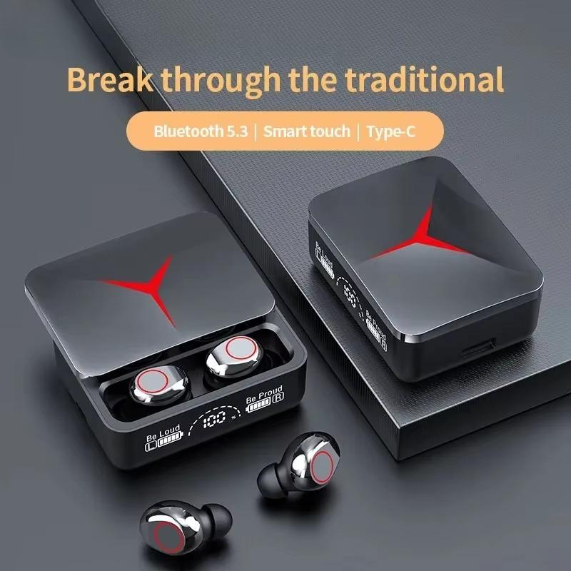 Bluetooth 5.3 Earphones Wireless Headphones Touch Control Gaming Headsets HIFI Stereo Noise Reduction earbuds With Mic, Long Battery Life for iPhone Android
