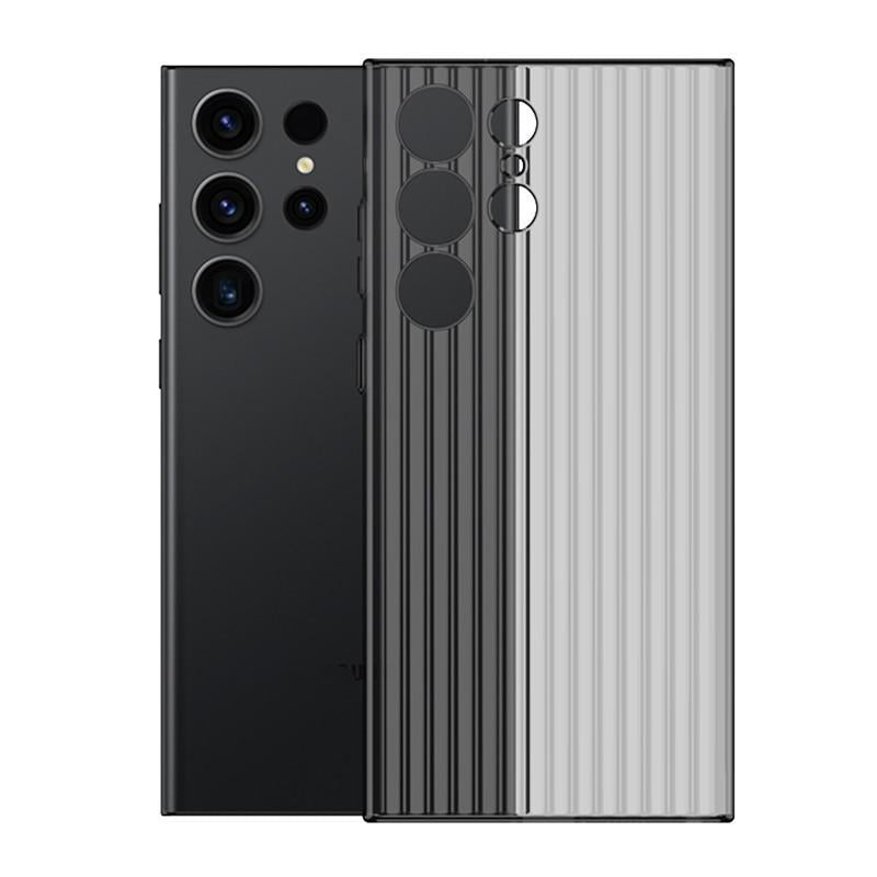 Corrugated Patter Matte Clear Ultra-thin Light Hard Slim Polycarbonate Transparent Phone Case for Samsung S25Ultra S25 S24 S23 Full Cover