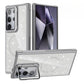 For Samsung S25Ultra S25 S24 S23 S21FE S20FE Strong Magnetic Phone Case, Glass Camera Kickstand Protection, Glitter Clear Acrylic Four Corner Shockproof Bumper Hand Feel Hard Full Cover