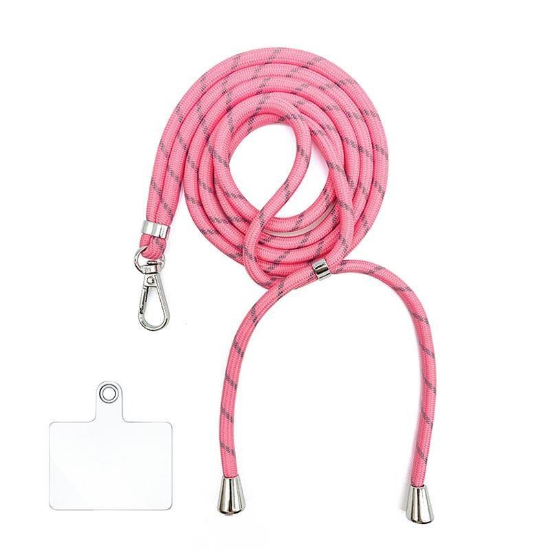 6MM Colorful Adjustable Crossbody Phone Lanyard Strap Mobile Phone Hanging Rope Detachable Rotatable Clasp Phone Neck Straps Anti-lost Lanyards for Telephone Jewelry