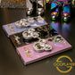 Mouse Head Mirror Pop Stand Kickstand Plating Phone Case For Samsung S25 S25Plus S25Ultra S24 S24FE S24Plus S24Ultra