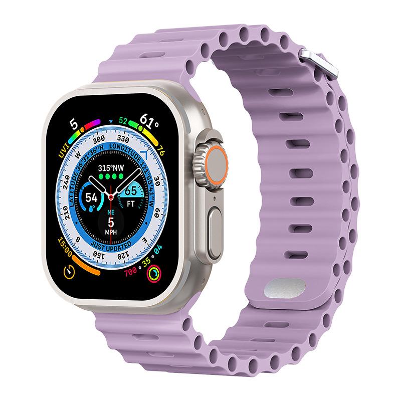 Ocean strap For Apple Watch Ultra Band 49mm 8 7 45mm 41mm Silicone Bracelet Wristband iWatch 6 5 4 3 SE 44mm 40mm 42mm 38mm band