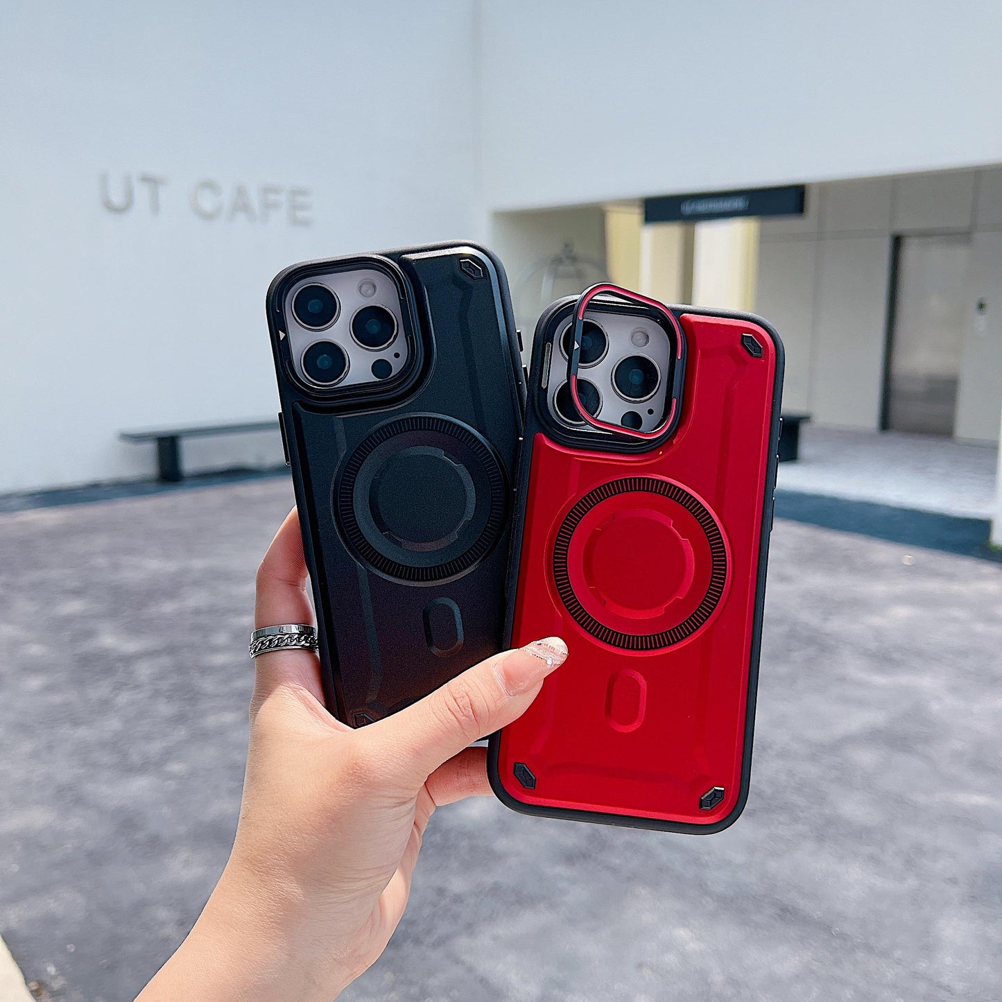 Anti-Dust Anti-Fall Heavy Duty Protection Shockproof Strong Magnetic Phone Case With Camera Kickstand for iPhone 16ProMax 16 15 14 13 12 11 Bumper Matte Hard Cover
