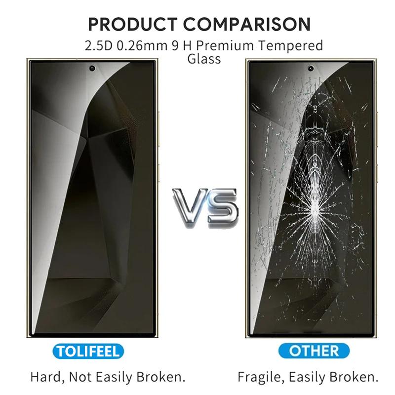 2 Pieces Anti Spy Privacy Tempered Glass for Samsung Galaxy S25 S24 Ultra Plus FE Screen Protector Protective Film Glass Full Cover