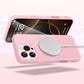 Liquid Silicone Fine Ring Strong Magnetic Precision Crystal Len Protector Fingerprint-proof Phone Case For iPhone 16ProMax 15 14 13 12 11, Soft Skin Feel Shockproof Soft Full Cover