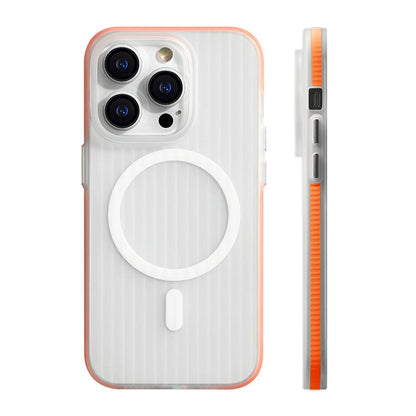 Luxury Transparent Matte Magnetic Wireless Charger Phone Case For iPhone 16 15 14 13 Pro Max Armor Bumper Shockproof Cover