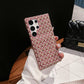 For Samsung S25Ultra S24 S23 S22 Phone Case, Gradient Grid Mosaic Wallet Woven Pattern Fabrics Card Slot Shockproof Hard Full Cover