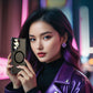 Two-tone Matte Transparent Anti-Dust Four Corner Anti-Fall Bumper Shockproof Strong Magnetic Phone Case With Metal Camera Kickstand for Samsung S25Ultra S24 S23FE S23 A14 A15 A25 A35 A54 A55