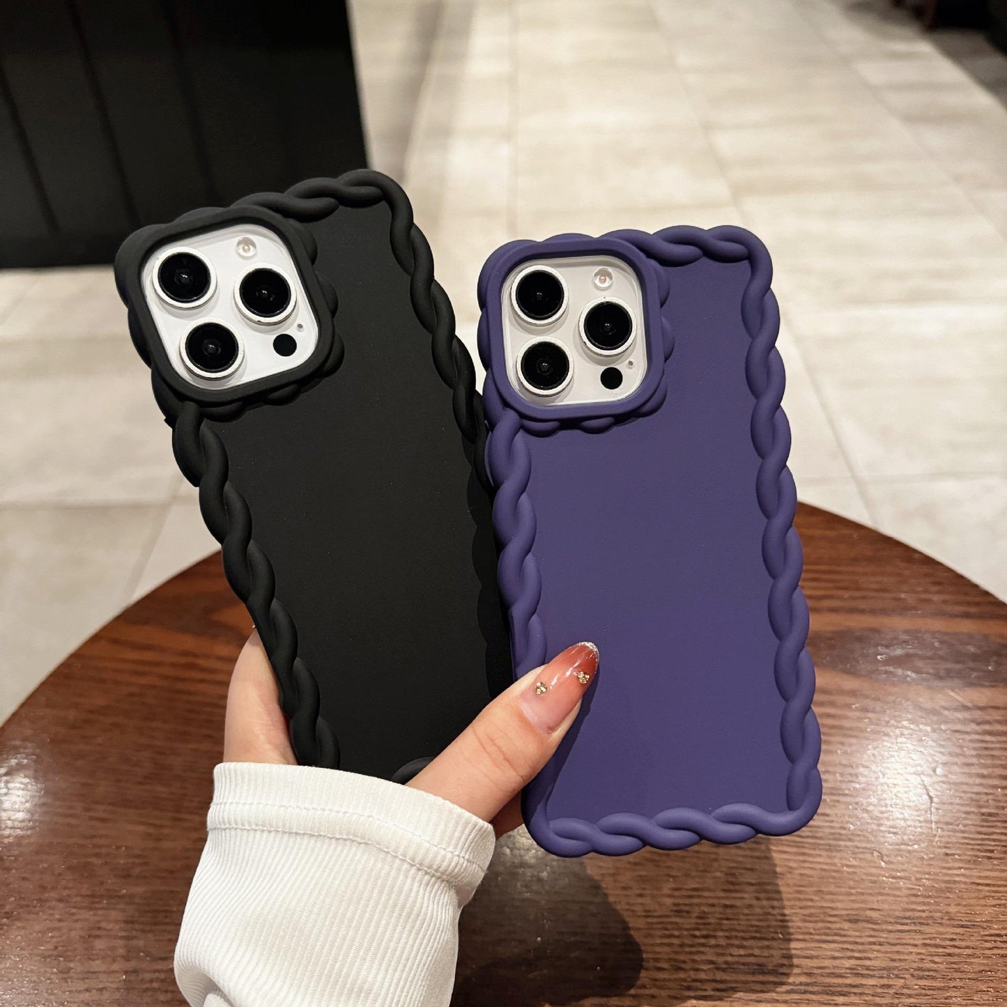 Fried Dough Twist TPU Matte Shockproof Phone Case For iPhone 16ProMax 15 14 13 12 11 Airbag Anti-Drop Soft Full Cover