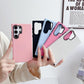 Matte Liquid Silicone Slim Phone Case For Samsung S25Ultra S24 S23 S22 Skin Feel PC Shockproof Soft Full Cover