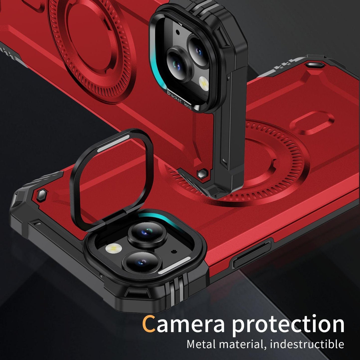 Anti-Dust Four Corner Anti-Fall Heavy Duty Protection Shockproof Strong Magnetic Phone Case With Camera Kickstand for iPhone 16ProMax 16 15 14 13 12 11 XR Hard Full Cover