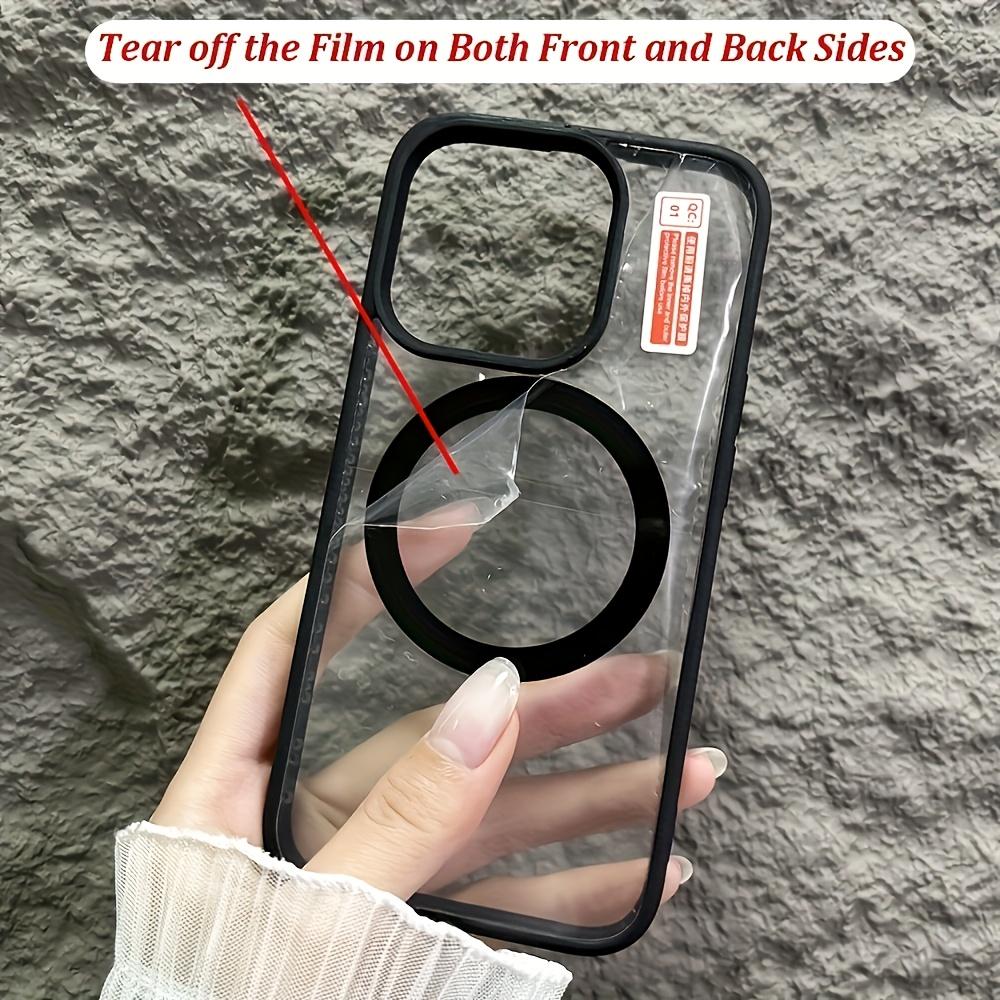 Retro Matte Transparent Magnetic Wireless Charging Compatible Case For iPhone 16 15 14 13 12 Pro Max - Shockproof PC Acrylic Hard Phone Cover