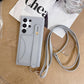 Wallet Case For Samsung S25 S24 S23 S22 S21 A15 A25 A35 A55 Card Holder Wrist Strap Lanyard Handbag Crossbody Leather Cover for Samsung A15 A25 A35 A55