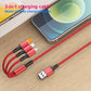 3 In 1 Charging Cable USB Type C Charger Cord MultiPort Micro Cable For iPhone 16 15 14 Pro Max Samsung Galaxy Xiaomi