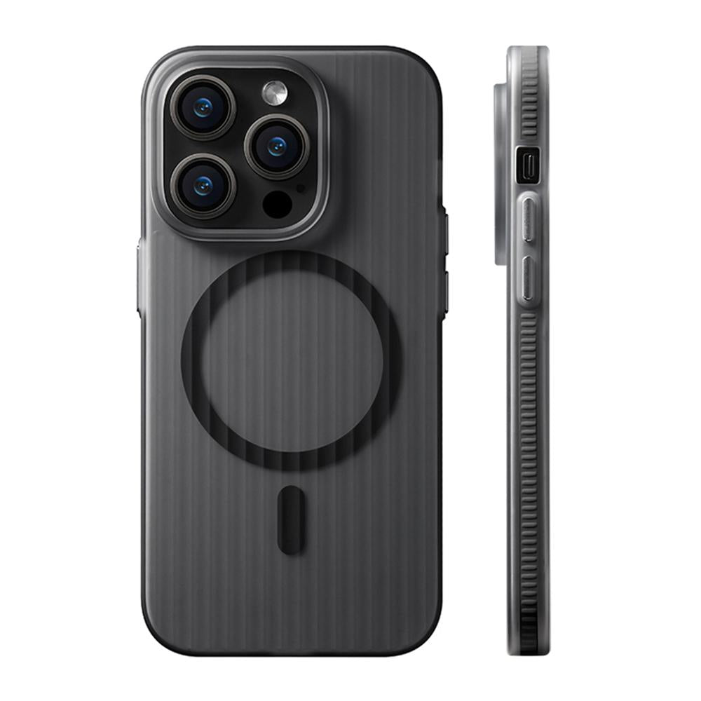 Luxury Transparent Matte Magnetic Wireless Charger Phone Case For iPhone 16 15 14 13 Pro Max Armor Bumper Shockproof Cover