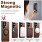 For Samsung S25 S24 S23 S22 Ultra Plus Phone Case, Smooth Surface Oil Wax Pattern Leather Metal Kickstand Shockproof Support Wireless Charging Hard Phone Case