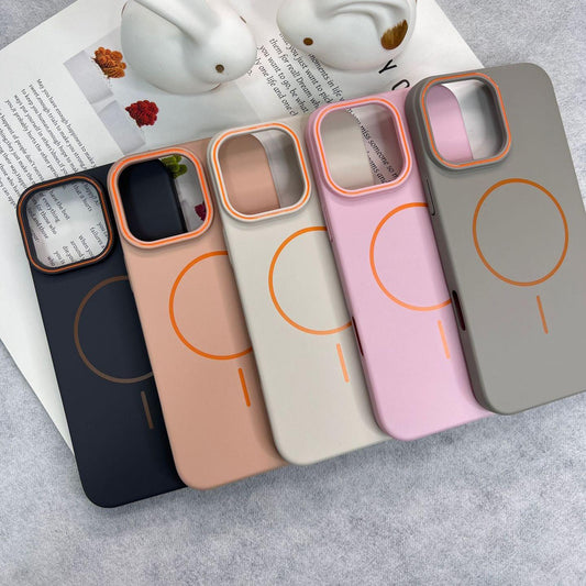 Matte Magnetic Two-tone Slim PC Phone Case For iPhone 16ProMax 15 14 13 12 11 X/XS XSMax Skin Feel Bumper Shockproof Hard Full Cover