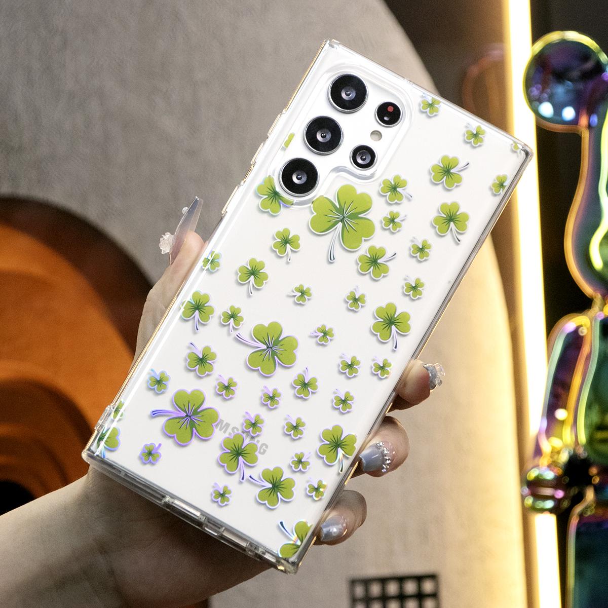 Luxury Clear Elegant Shockproof Acrylic Hard Phone Case For iPhone 16 15 14 13 12 11 With Flowers, Glitter Plating Floral Design Hard Back Cover Phone Case