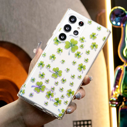 Luxury Clear Elegant Shockproof Acrylic Hard Phone Case For iPhone 16 15 14 13 12 11 With Flowers, Glitter Plating Floral Design Hard Back Cover Phone Case