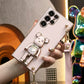 Candy Bear Holder Crossbody Lanyard Phone Case For Samsung S25 S24 S23 S22 S21 Note20 Soft TPU Back Cover