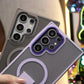 Matte Clear Portable Kickstand Magnetic Phone Case With Multifunctional Wristband For Samsung S25Ultra S25Plus S24FE S24Ultra S25 S24 S23 Skin Feel Shockproof Camera Metal Frame