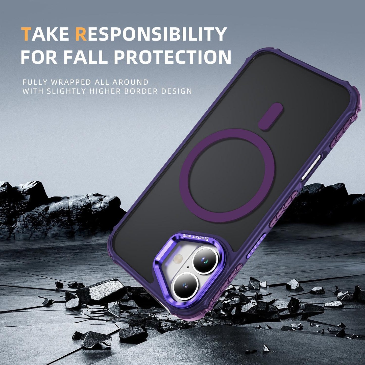 Two-Tone Matte Transparent Anti-Dust Four Corner Anti-Fall Bumper Shockproof Strong Magnetic Phone Case With Metal Camera Kickstand for iPhone 16ProMax 16 15 14 13 12 11 XR Hard Cover