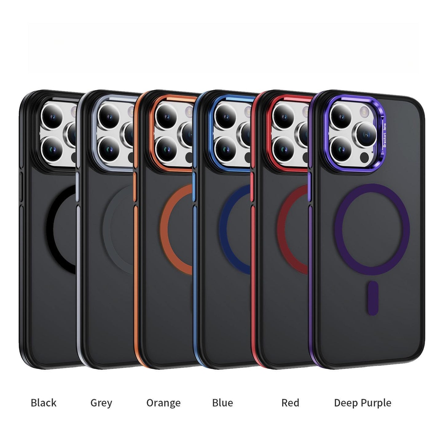 Two-Tone Matte Transparent Anti-Dust Anti-Fall Bumper Shockproof Strong Magnetic Phone Case With Metal Camera Kickstand for iPhone 16ProMax 16 15 14 13 12 11 XR Bumper Hard Cover