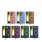Luxury Full Leather Glossy Kickstand Phone Case For Magsafe For Samsung S25Ultra S25+ S25 S24FE S24 Ultra S23 S22 Ultra Plus Metal Ring Magnetic Metal Holder Shockproof Stand Back Cover